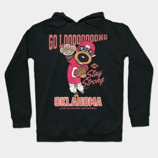 Cute Doxie Dog for go long oklahoma Dachshund Football Hoodie